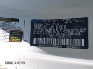 2023 Toyota 86 z VIN JF1ZNBC13P8762393, wystawiony jako IAAI lot #42202061 z przebiegiem 9 870 mil mil oraz . Historia ofert i sprzedaży dostępna na DreamBid. Obrazek 9.