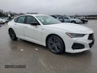 2023 Acura TLX w/A-Spec Package with VIN 19UUB6F58PA005969, listed as a Copart auction lot 45108485 with 0 mi miles and Salvage Title. Bid and sale history available at carsss.com. Image 4.