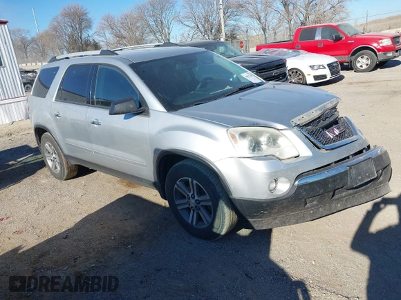 2012 GMC Acadia SLE with VIN 1GKKVPED7CJ187108, listed as a IAAI auction lot 41031200 with 161,605 mi miles. Bid and sale history available at carsss.com. Image 1.