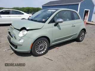2012 FIAT 500 Lounge z VIN 3C3CFFCR8CT120214, wystawiony jako Copart lot #56963235 z przebiegiem 42 992 mil mil oraz Czysty tytuł • Clean title. Historia ofert i sprzedaży dostępna na DreamBid. Obrazek 1.