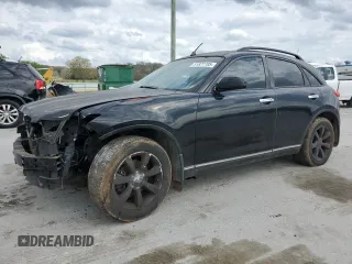 2005 Infiniti FX z VIN JNRAS08U25X103313, wystawiony jako Copart lot #51827785 z przebiegiem 181 732 mil mil oraz Czysty tytuł • Clean title. Historia ofert i sprzedaży dostępna na DreamBid. Obrazek 1.