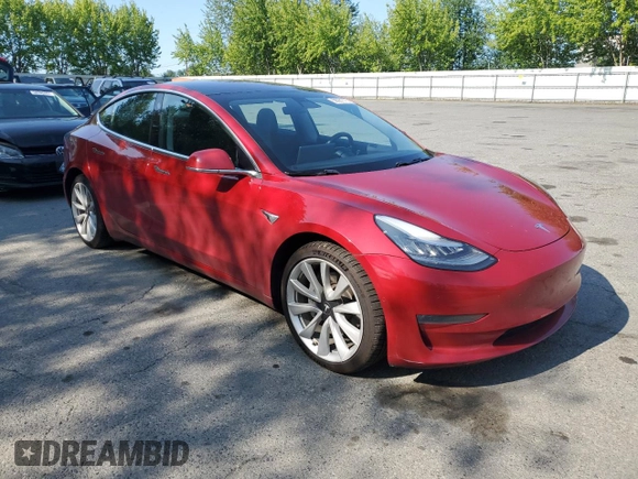 2018 Tesla Model 3 Long Range Battery z VIN 5YJ3E1EB0JF065688, wystawiony jako Copart lot #58981775 z przebiegiem 75 146 mil mil oraz Szkoda całkowita • Salvage title. Historia ofert i sprzedaży dostępna na DreamBid. Obrazek 4.