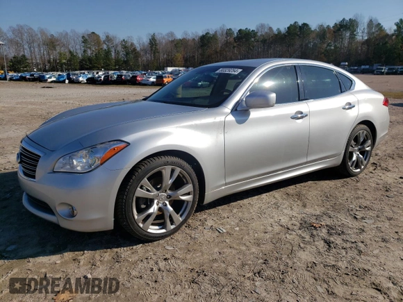 2013 Infiniti M37 with VIN JN1BY1AP9DM510965, listed as a Copart auction lot 80329254 with 119,103 mi miles and Salvage Title. Bid and sale history available at carsss.com. Image 1.