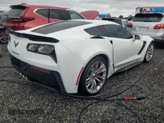 2019 Chevrolet Corvette Z06 2LZ with VIN 1G1YS2D6XK5605889, listed as a Copart auction lot 74106054 with 0 mi miles and Non Repairable. Bid and sale history available at carsss.com. Image 3.