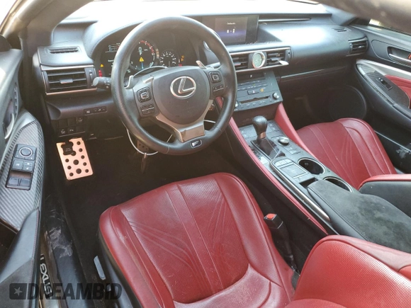 2015 Lexus RC F with VIN JTHHP5BC0F5000805, listed as a Copart auction lot 48708595 with 111,921 mi miles and Salvage Title. Bid and sale history available at carsss.com. Image 8.