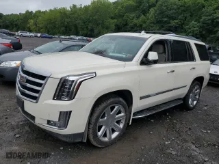 2015 Cadillac Escalade Luxury with VIN 1GYS4MKJ9FR518097, listed as a Copart auction lot 66408384 with 0 mi miles and Salvage Title. Bid and sale history available at carsss.com. Image 1.