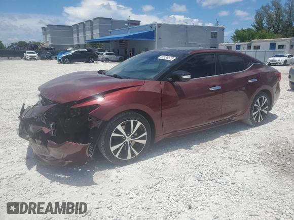 2016 Nissan Maxima SR with VIN 1N4AA6AP7GC395180, listed as a Copart auction lot 62188675 with 63,294 mi miles and Salvage title. Bid and sale history available at DreamBid. Image 1.