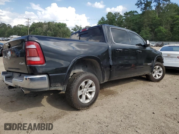 2019 Ram 1500 Laramie with VIN 1C6SRFJT6KN714870, listed as a Copart auction lot 55137815 with 92,941 mi miles and Salvage title. Bid and sale history available at DreamBid. Image 3.