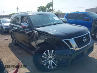 2020 Nissan Armada SL with VIN JN8AY2NC4L9621029, listed as a IAAI auction lot 40178692 with 80,867 mi miles. Bid and sale history available at carsss.com. Image 1.