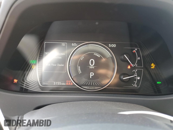 2024 Lexus UX with VIN JTHX6JBH3R2192570, listed as a Copart auction lot 86217824 with 3,155 mi miles and Salvage Title. Bid and sale history available at carsss.com. Image 9.