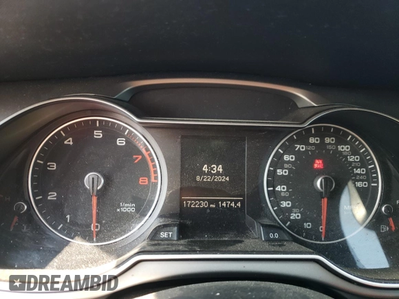 2013 Audi A4 Premium with VIN WAUAFAFL9DN020294, listed as a Copart auction lot 68591144 with 172,230 mi miles and Clean Title. Bid and sale history available at carsss.com. Image 9.