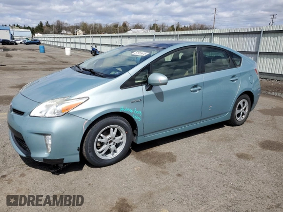 2012 Toyota Prius One with VIN JTDKN3DU6C1542677, listed as a Copart auction lot 51916515 with 119,898 mi miles and Salvage Title. Bid and sale history available at carsss.com. Image 1.