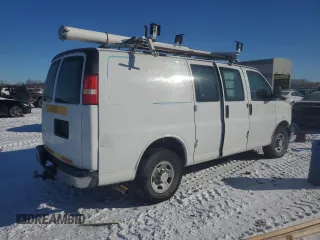 2014 Chevrolet Express Cargo Van with VIN 1GCWGFCB2E1114900, listed as a Copart auction lot 46157065 with 143,434 mi miles and Clean Title. Bid and sale history available at carsss.com. Image 3.