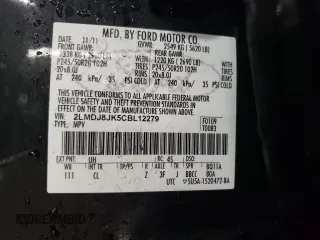 2012 Lincoln MKX with VIN 2LMDJ8JK5CBL12279, listed as a Copart auction lot 44218985 with 111,768 mi miles and Salvage Title. Bid and sale history available at DreamBid. Image 13.