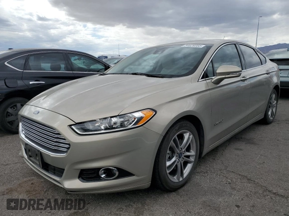 2015 Ford Fusion Titanium Hybrid with VIN 3FA6P0RUXFR115229, listed as a Copart auction lot 54629355 with 76,671 mi miles and Salvage title. Bid and sale history available at DreamBid. Image 1.