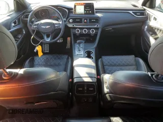 2021 Genesis G70 3.3T with VIN KMTG34LEXMU073395, listed as a Copart auction lot 43567435 with 149,093 mi miles and Salvage title. Bid and sale history available at DreamBid. Image 8.