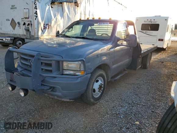 2002 Ford F-350 with VIN 1FDWF36F62EB93875, listed as a Copart auction lot 86976314 with 150,681 mi miles and Salvage title. Bid and sale history available at DreamBid. Image 1.