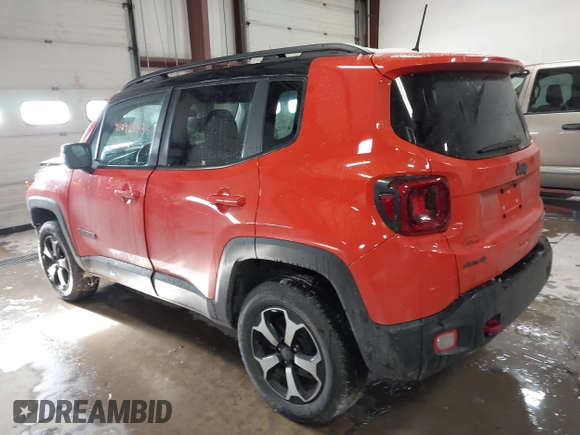 2019 Jeep Renegade Trailhawk with VIN ZACNJBC10KPK40100, listed as a IAAI auction lot 41096553 with 41,384 mi miles and . Bid and sale history available at DreamBid. Image 3.