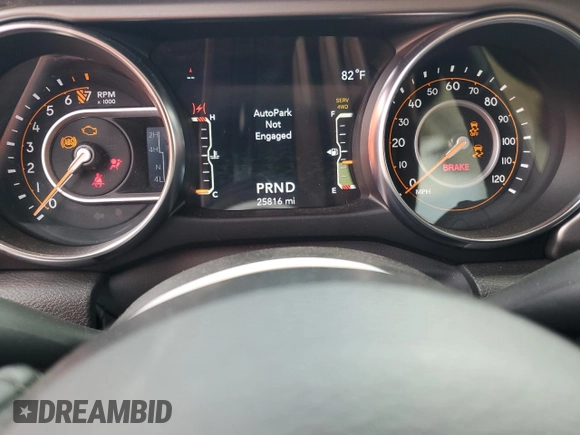 2022 Jeep Wrangler Unlimited Sport S with VIN 1C4HJXDGXNW180320, listed as a Copart auction lot 53289025 with 25,816 mi miles and Salvage Title. Bid and sale history available at carsss.com. Image 9.