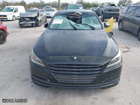 2016 Hyundai Genesis 3.8L with VIN KMHGN4JE7GU129448, listed as a IAAI auction lot 41456030 with 213,893 mi miles. Bid and sale history available at carsss.com. Image 12.