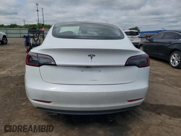 2023 Tesla Model 3 with VIN 5YJ3E1EA0PF575488, listed as a Copart auction lot 56889115 with 18,677 mi miles and Clean title. Bid and sale history available at DreamBid. Image 6.
