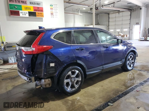 2018 Honda CR-V EX with VIN 7FARW1H53JE013943, listed as a Copart auction lot 52293145 with 112,269 mi miles and Salvage Title. Bid and sale history available at carsss.com. Image 3.