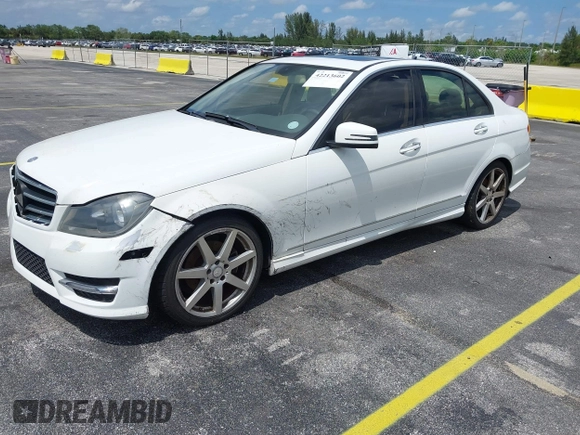 2014 Mercedes-Benz C 250 Sport with VIN WDDGF4HB0EG255701, listed as a IAAI auction lot 42213602 with 107,102 mi miles and . Bid and sale history available at carsss.com. Image 18.