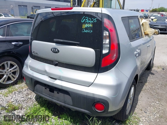 2017 Kia Soul with VIN KNDJN2A21H7448882, listed as a IAAI auction lot 41956853 with 60,767 mi miles. Bid and sale history available at carsss.com. Image 15.