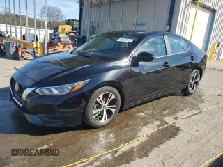 2021 Nissan Sentra SV with VIN 3N1AB8CV5MY247579, listed as a Copart auction lot 49527915 with 77,715 mi miles and Salvage Title. Bid and sale history available at DreamBid. Image 1.