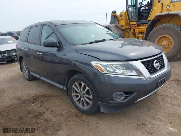 2014 Nissan Pathfinder S with VIN 5N1AR2MN2EC697622, listed as a IAAI auction lot 41561399 with 142,289 mi miles. Bid and sale history available at carsss.com. Image 1.