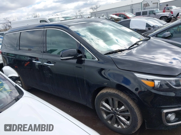 2016 Kia Sedona SX-L with VIN KNDME5C16G6148150, listed as a IAAI auction lot 41744207 with 102,696 mi miles. Bid and sale history available at carsss.com. Image 14.