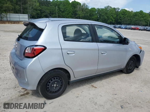 2021 Mitsubishi Mirage ES with VIN ML32AUHJ6MH010763, listed as a Copart auction lot 53855315 with 72,486 mi miles and Salvage title. Bid and sale history available at DreamBid. Image 3.
