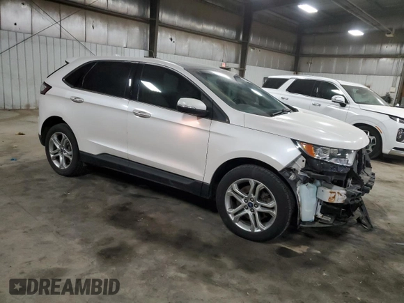 2017 Ford Edge Titanium with VIN 2FMPK4K83HBC14599, listed as a Copart auction lot 49268825 with 114,041 mi miles and Salvage Title. Bid and sale history available at carsss.com. Image 4.
