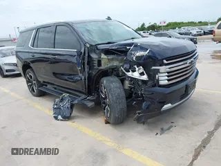 2023 Chevrolet Tahoe High Country with VIN 1GNSCTKT8PR215292, listed as a IAAI auction lot 42377531 with 32,525 mi miles and . Bid and sale history available at DreamBid. Image 1.
