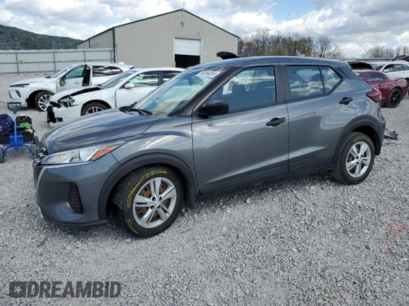 2022 Nissan Kicks S with VIN 3N1CP5BV6NL493761, listed as a Copart auction lot 50304265 with 25,562 mi miles and Salvage Title. Bid and sale history available at carsss.com. Image 1.