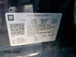 2020 GMC Yukon SLE with VIN 1GKS1AKC3LR197205, listed as a Copart auction lot 48792375 with 39,765 mi miles and Salvage Title. Bid and sale history available at carsss.com. Image 13.