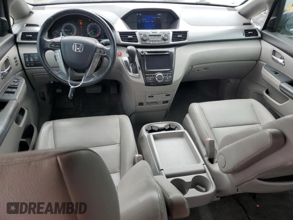 2015 Honda Odyssey Touring Elite with VIN 5FNRL5H95FB058873, listed as a Copart auction lot 53744295 with 139,856 mi miles and Salvage title. Bid and sale history available at DreamBid. Image 8.