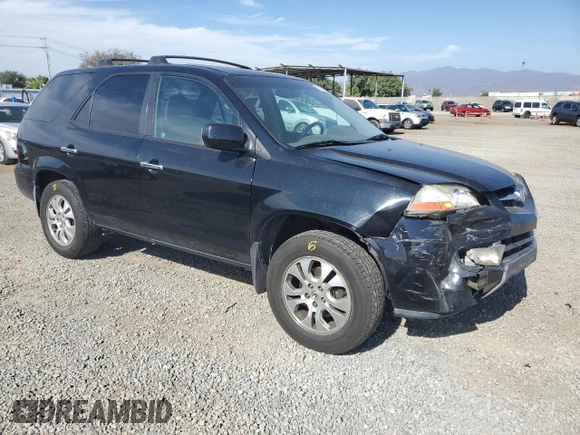 2003 Acura MDX Touring Pkg RES w/Navigation System with VIN 2HNYD18973H555392, listed as a Copart auction lot 67761184 with 0 mi miles and Salvage Title. Bid and sale history available at carsss.com. Image 4.