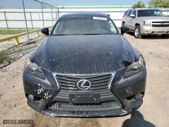 2014 Lexus IS 250 with VIN JTHBF1D28E5018635, listed as a Copart auction lot 57686544 with 150,899 mi miles and Salvage Title. Bid and sale history available at carsss.com. Image 5.