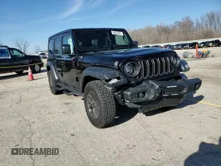 2024 Jeep Wrangler Sport S with VIN 1C4PJXDG0RW260789, listed as a Copart auction lot 49603305 with 4,125 mi miles and Salvage Title. Bid and sale history available at DreamBid. Image 10.