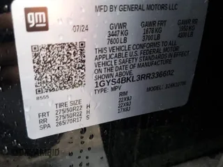 2024 Cadillac Escalade 4WD Premium Luxury z VIN 1GYS4BKL3RR336602, wystawiony jako Copart lot #86166724 z przebiegiem 6 046 mil mil oraz Szkoda całkowita • Salvage title. Historia ofert i sprzedaży dostępna na DreamBid. Obrazek 14.