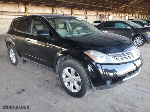 2006 Nissan Murano SL with VIN JN8AZ08W36W516110, listed as a Copart auction lot 50100205 with 122,897 mi miles and Clean Title. Bid and sale history available at carsss.com. Image 4.