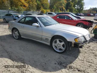2001 Mercedes-Benz SL-Class with VIN WDBFA68F91F200262, listed as a Copart auction lot 74291654 with 106,092 mi miles and Salvage Title. Bid and sale history available at carsss.com. Image 4.