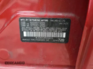 2023 Mitsubishi Mirage ES with VIN ML32AUHJ8PH004015, listed as a Copart auction lot 59263505 with 20,081 mi miles and Salvage title. Bid and sale history available at DreamBid. Image 12.