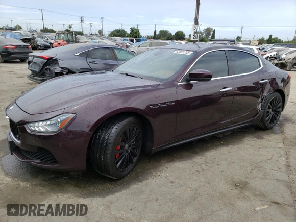 2017 Maserati Ghibli with VIN ZAM57XSA4H1197224, listed as a Copart auction lot 62281233 with 74,389 mi miles. Bid and sale history available at carsss.com. Image 1.