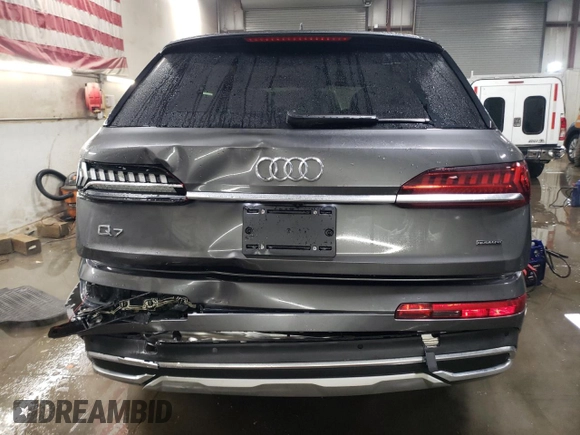 2022 Audi Q7 Premium Plus with VIN WA1LJBF74ND007229, listed as a Copart auction lot 88973875 with 18,304 mi miles and Salvage title. Bid and sale history available at DreamBid. Image 6.