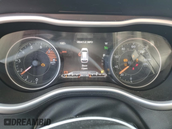 2017 Jeep Cherokee Trailhawk L Plus with VIN 1C4PJMBS4HD237094, listed as a Copart auction lot 61051675 with 104,852 mi miles and Salvage title. Bid and sale history available at DreamBid. Image 9.