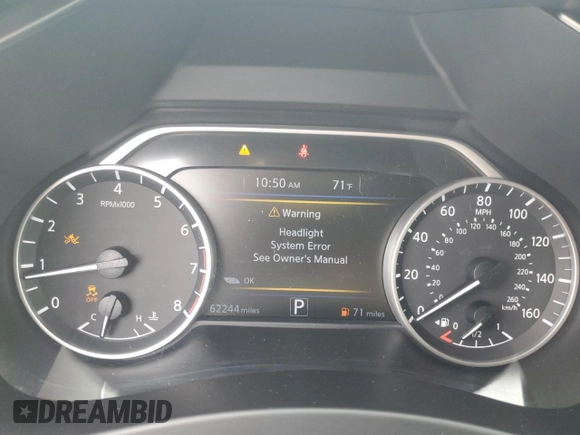 2019 Nissan Murano SL z VIN 5N1AZ2MJ6KN140225, wystawiony jako Copart lot #54739565 z przebiegiem 62 244 mil mil oraz Szkoda całkowita • Salvage title. Historia ofert i sprzedaży dostępna na DreamBid. Obrazek 9.