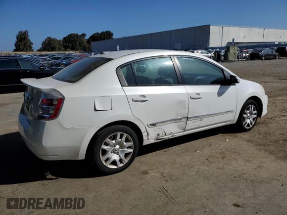 2012 Nissan Sentra S with VIN 3N1AB6AP3CL724479, listed as a Copart auction lot 54965635 with 187,971 mi miles and Salvage Title. Bid and sale history available at DreamBid. Image 3.