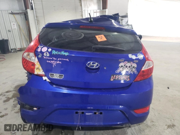 2013 Hyundai Accent GS with VIN KMHCT5AE9DU135340, listed as a Copart auction lot 50992305 with Not provided miles and Salvage title. Bid and sale history available at DreamBid. Image 6.